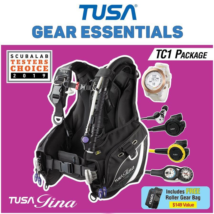 Tusa Tina TC1 Diving Package-White-2XS-