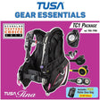 Tusa Tina TC1 w/ 7902 Regulator Pink Diving Package-Black-2XS-