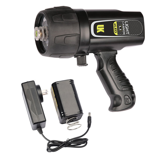 Underwater Kinetics Light Cannon eLED (L1) w/ NiMH Battery/Charger, Pistol Grip, Black, Box (US)-