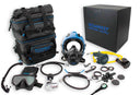Used Ocean Reef Neptune III Package - Diving Full Face Mask w/ int 2nd st, surface air valve, hose, pressure gauge, octopus, SL35TX DIN first stage + bump + quick connection hose + Primary 2nd Stage Regulator (w/ male QD)-Small/Medium-Blue-Like New