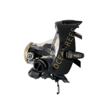 Used Ocean Reef Predator Extender-Diving Full Face Mask with INT 2nd Stage, Surface Air Valve & Hose-New SS Adj Knob-