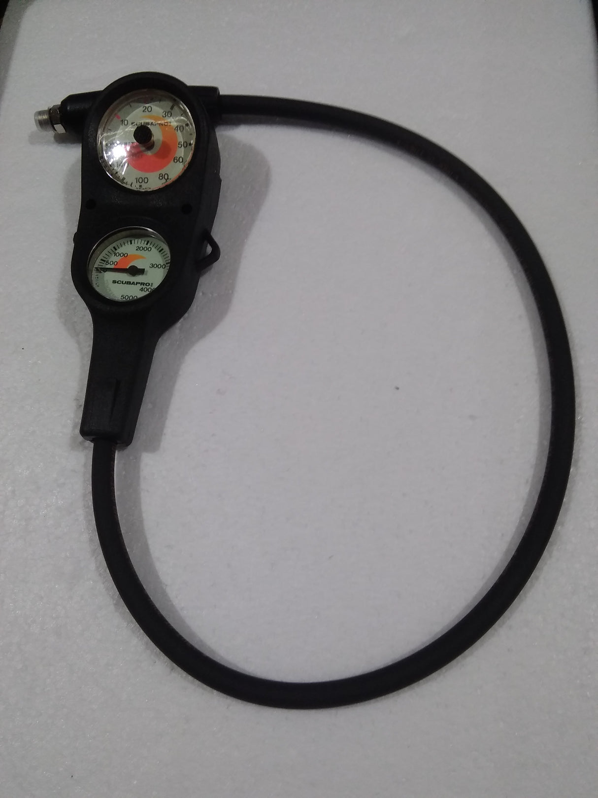 Used Scubapro 2-Gauge Compact Lightweight Pressure and Depth Gauges Console-