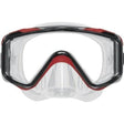 Scubapro Crystal Vu Plus Single Lens Scuba Diving Mask w/ Purge-Black/Red/Gray-Clear-