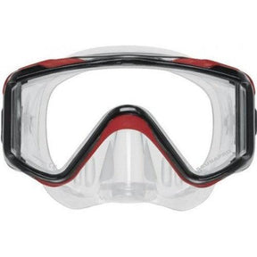 Scubapro Crystal Vu Plus Single Lens Scuba Diving Mask w/ Purge-Black/Red/Gray-Clear-