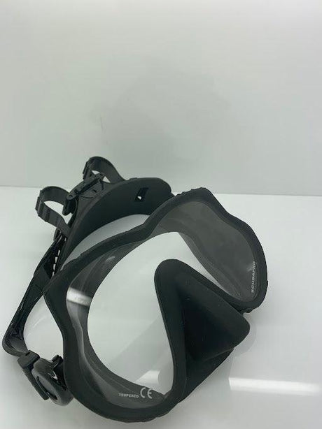 Used Scubapro Devil Dive Mask w/ EZ Strap-Black-Black-Like New-