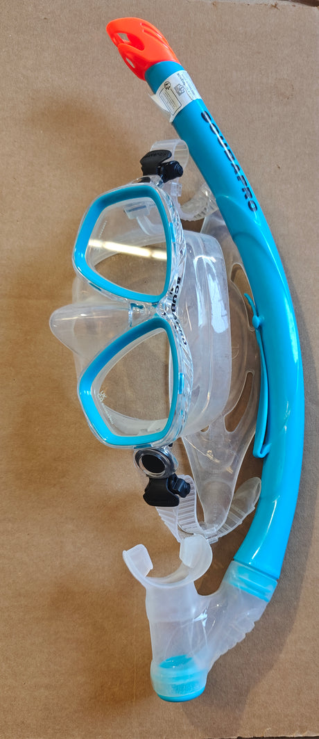 Used Scubapro Ecco Mask with Snorkel-Turquoise-Like New-