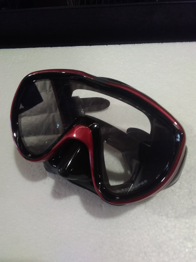 Used Scubapro Flux Dive Mask-Metallic Red/Black Skirt-