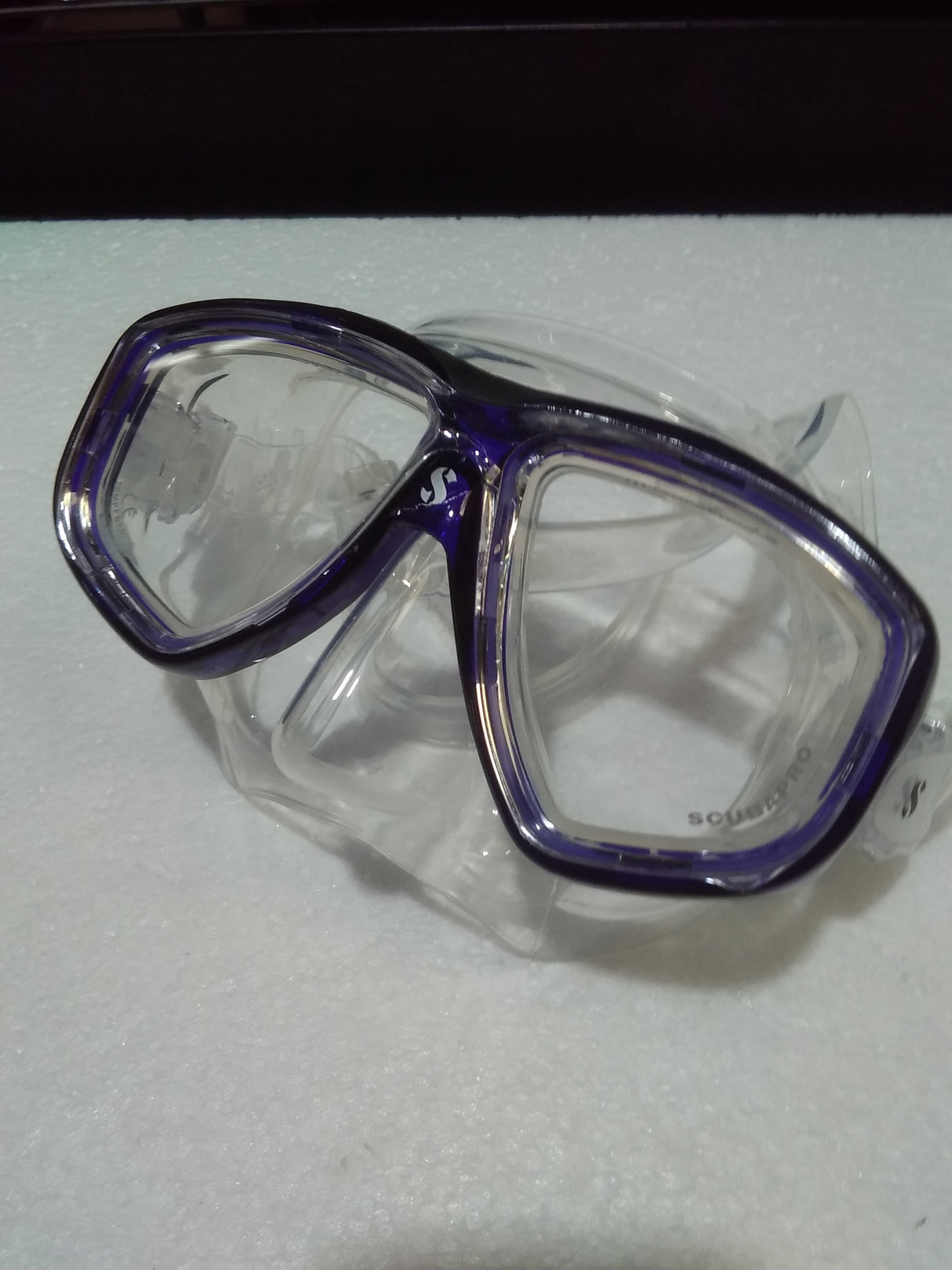 Used Scubapro Flux Twin Dive Mask-Blue-