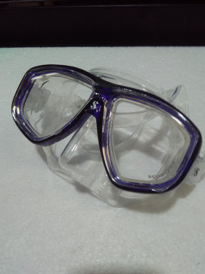 Used Scubapro Flux Twin Dive Mask-Blue-
