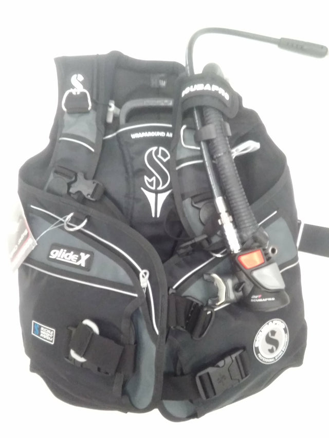 Used Scubapro Glide X BCD with Air2 5th Gen-Black-S-