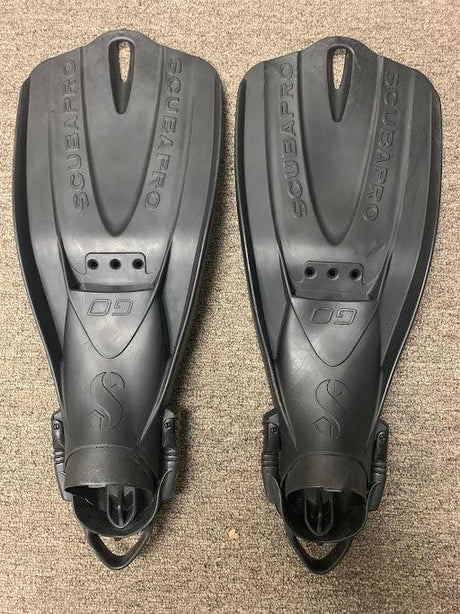 Used Scubapro GO Travel Dive Fins-Black-2XS-Like New