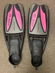 Used Scubapro Jet Sport Full Foot-Black/Gray/Pink-S (6-8)-Like New