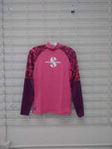 Used Scubapro Rash Guard Womens, Long Sleeve (UPF50) - Teal Size S-Pink-XS-