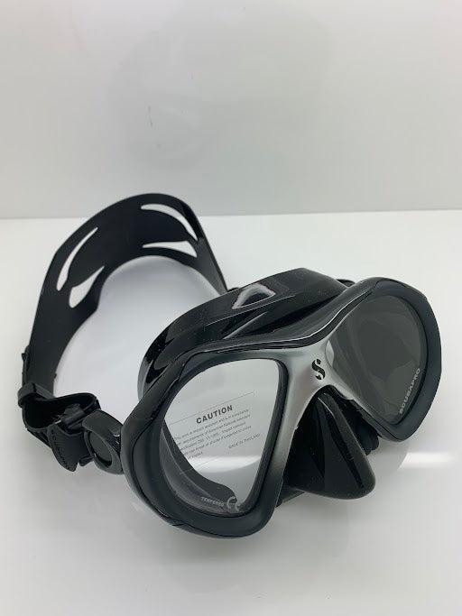 Used Scubapro Spectra Mini Two Window Dive Mask-Black/Silver-Like New-