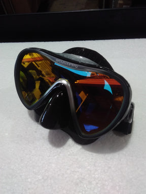 Used Scubapro Synergy 2 Trufit Scuba Diving Mask w/ Comfort Strap-Black/Silver - Mirrored Lens-