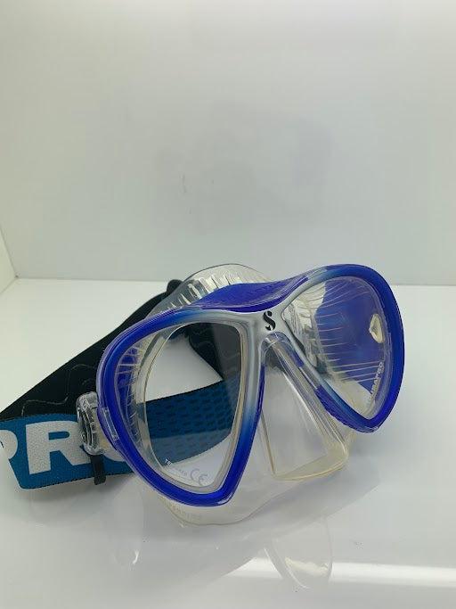 Used Scubapro Synergy 2 Twin w/ Comfort Strap-Clear/Blue-Like New-