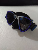 Used Scubapro Synergy Mini Dive Mask with Comfort Strap-Blue/Silver Black Skirt-