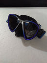 Used Scubapro Synergy Mini Dive Mask with Comfort Strap-Blue/Silver Black Skirt-