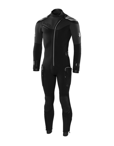 Used Waterproof W8 Fullsuit Front Zip 5mm Diving Wetsuit - Mens-