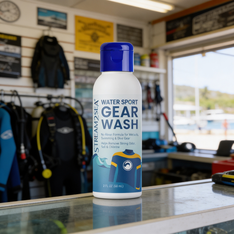 Stream2Sea Gear Wash in a dive shop