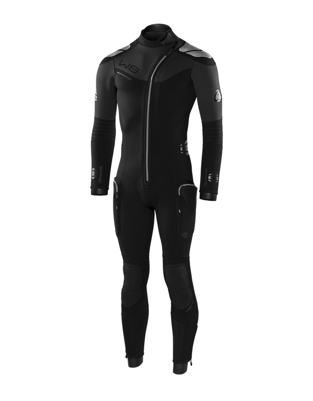 Waterproof W8 Fullsuit Front Zip 5mm Diving Wetsuit - Mens-