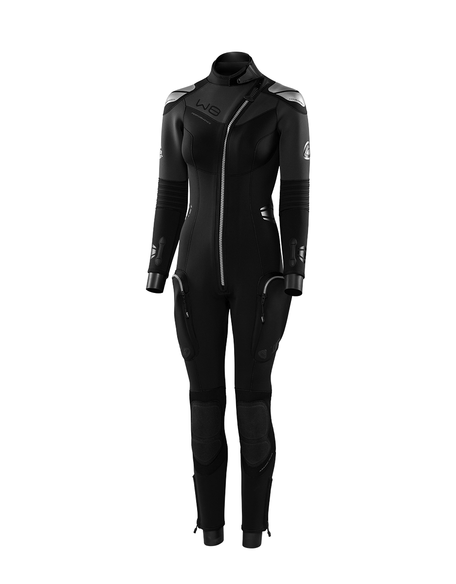 Waterproof W8 Fullsuit Front Zip 5mm Diving Wetsuit - Womens-XS-