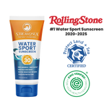 Stream2Sea Water Sport SPF 30 with certification badges