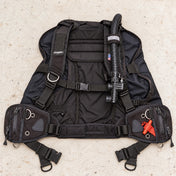 Open Box Zeagle Stiletto with Inflator and Hose — default — open-box overhead flat lay