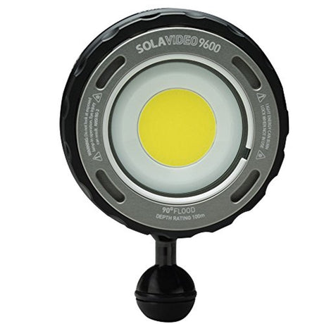 Light & Motion Sola Video Pro 9600 FC Underwater Light, Black/Titanium-Black/Titanium