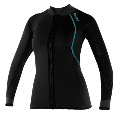 Bare 2 MM Exowear Womens Neoprene Front Zip Scuba Diving Jacket
