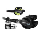 Atomic Aquatics B2 Regulator, DIN with Color Kit and Z2 Octo Scuba Diving Package-