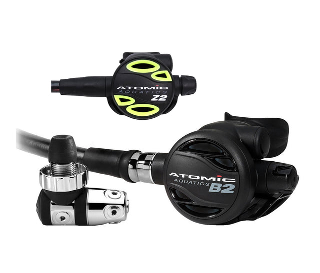 Atomic Aquatics B2 Regulator, DIN with Color Kit and Z2 Octo Scuba Diving Package-