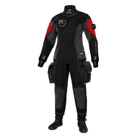 Bare Guardian Tech Womens Drysuit w/ Tech Boots-Red