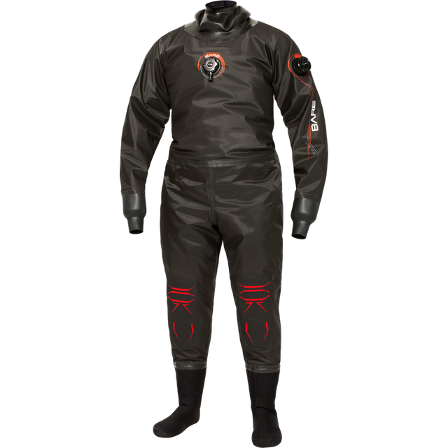 Bare Nex-Gen Pro Mens Drysuit w/ Compression-Resistant Soft Boots-Black