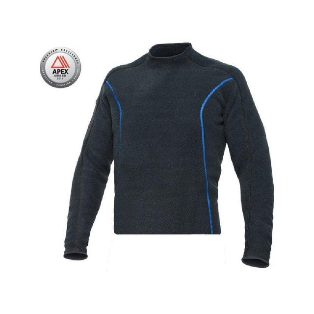 Bare SB System Mens Mid Layer Scuba Diving Top-Black