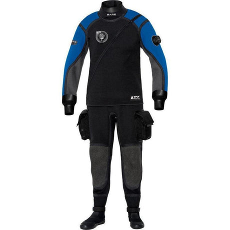 Bare Sentry Tech Mens Drysuit w/ Tech Boots-Blue