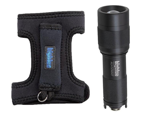 BigBlue 450 Lumen Mini Dive Light with Glove & Batteries and Tail Switch-