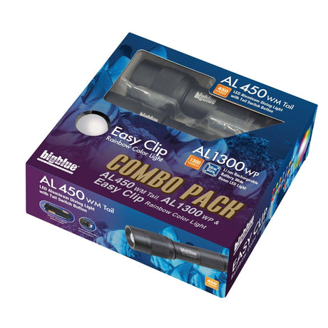 BigBlue Combo Pack: AL450WM Tail & AL1300WP & Easy Clip Rainbow-