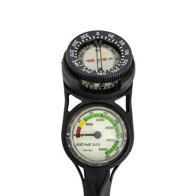 Genesis Two Gauge Analog Mini Console: Pressure Gauge + Compass