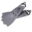 Hollis F1 LT Vented Blade Open Heel Scuba Diving Fin-Gray