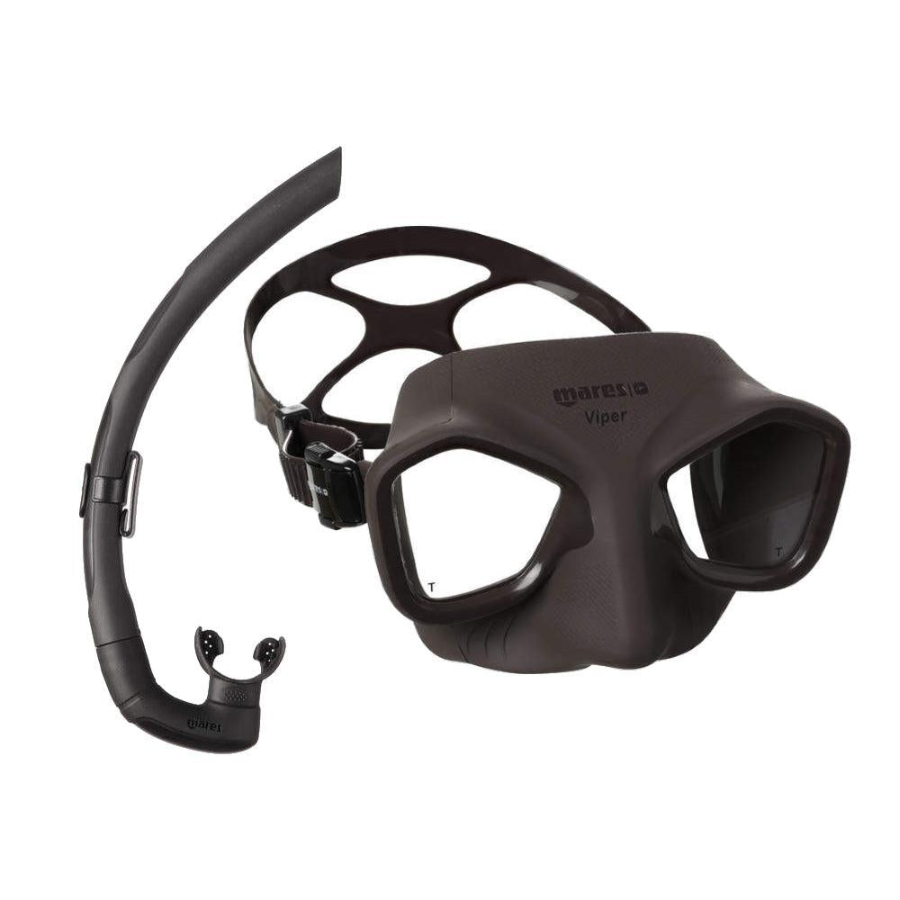 Mares Viper Mask and Dual Snorkel Combo-Brown-Black-