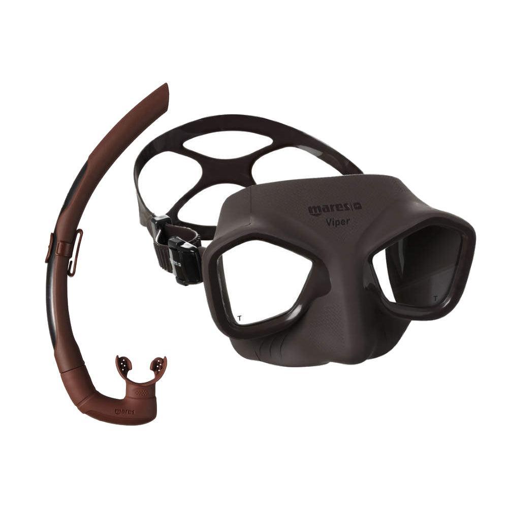 Mares Viper Mask and Dual Snorkel Combo-Brown-Brown-