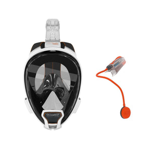 Ocean Reef ARIA QR+ with Camera Holder and Snorkie Talkie-White