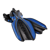 Oceanic Manta Ray Open Heel Scuba Diving Fins-OCEANIC BLUE/BLACK