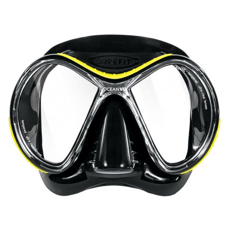 Oceanic OceanVu Lightweight Dive Mask-BLACK/YELLOW
