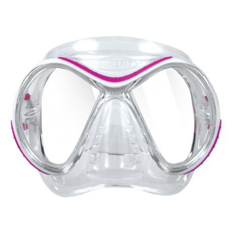 Oceanic OceanVu Lightweight Dive Mask-CLEAR/PINK