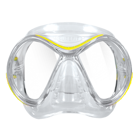Oceanic OceanVu Lightweight Dive Mask-CLEAR/YELLOW