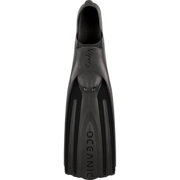 Oceanic Viper 2 Full Foot Scuba Diving Fins-BLACK/BLACK