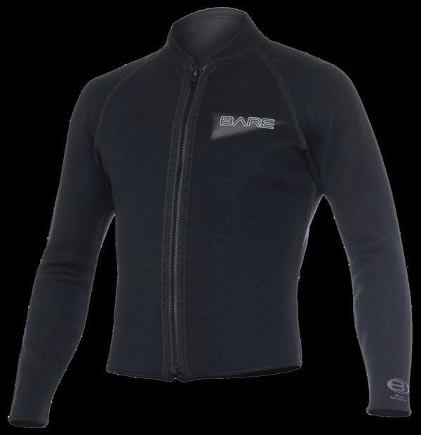 Open Box Bare 3mm Sport Jacket, Mens-Black-ML-