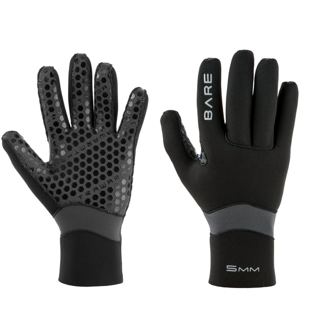 Open Box Bare 5mm Ultrawarmth Dive Gloves-Black-2XS-